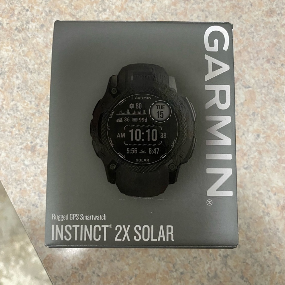 Garmin Instinct 2X Solar GPS Watch - Black